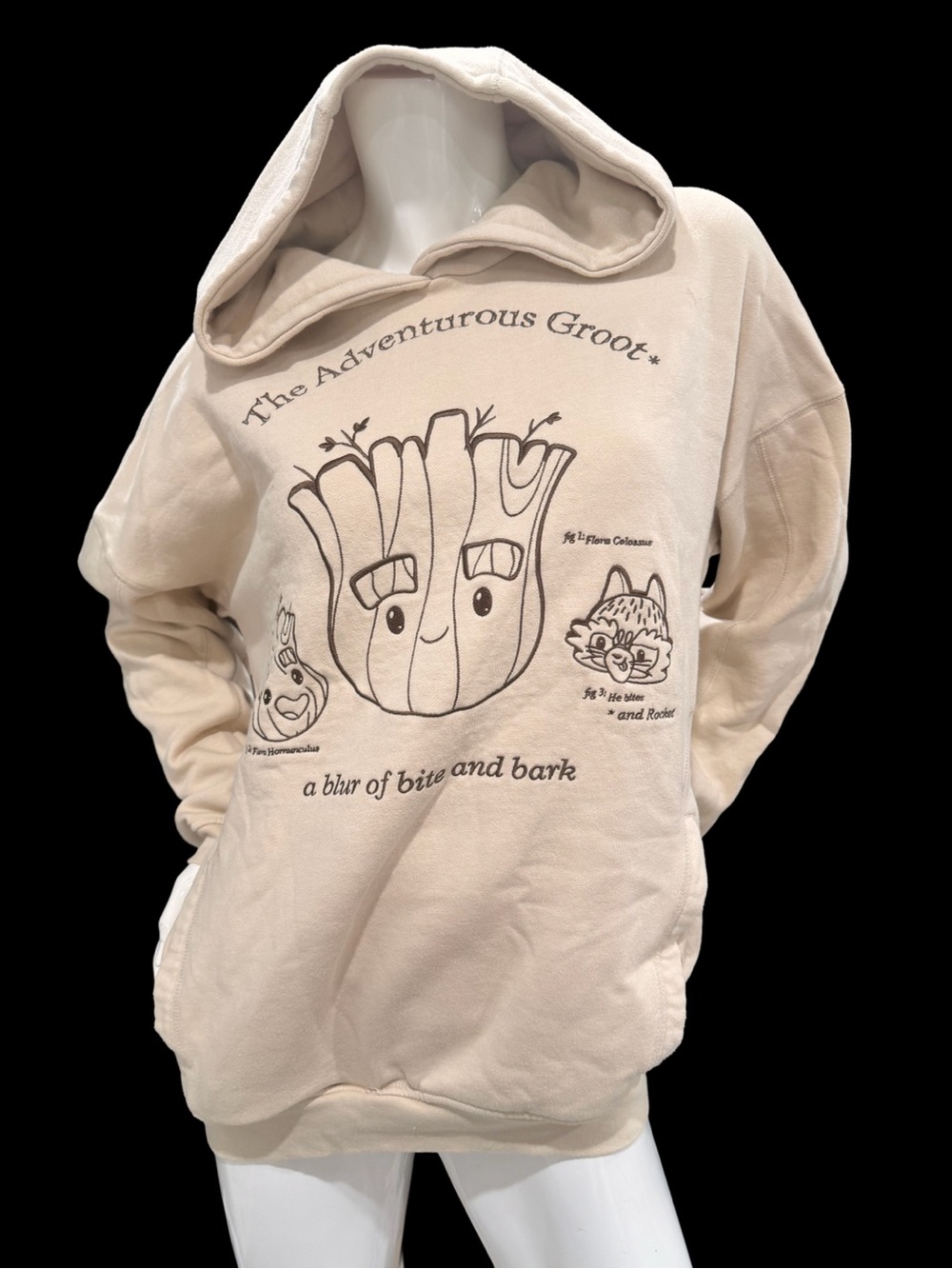 Marvel Beige 'We Are Groot' Graphic Hoodie